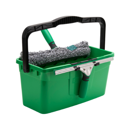 Bild von ErgoTec® 3in1 Set – Fensterabzieher, Einwascher mit Power-Bezug & Eimer – Advanced Kit